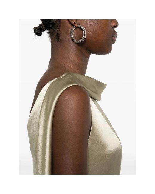 Fely Campo Natural Sash-Detail Midi Dress