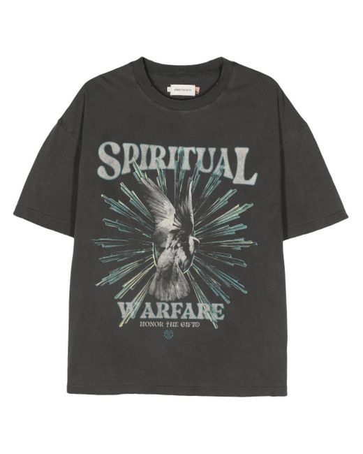 Honor The Gift Black Spiritual Conflict Cotton T-Shirt for men