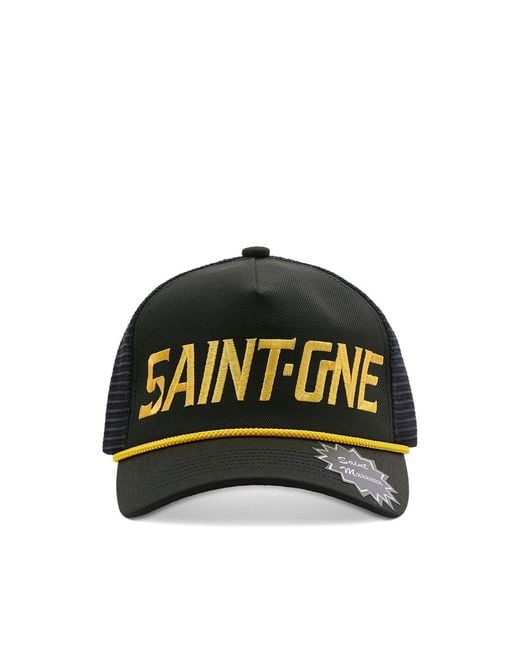 SAINT Mxxxxxx Black Logo-Embroidered Baseball Cap for men