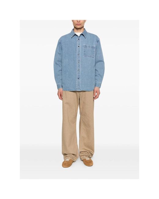 DUNST Blue Pocket Button-Up Shirt for men