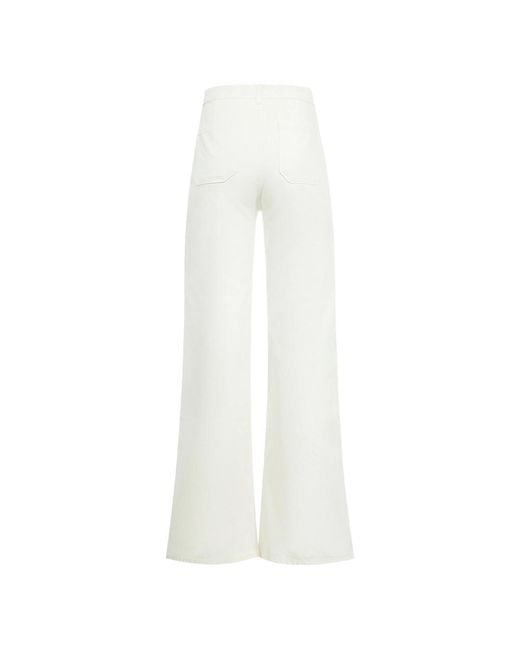 Nili Lotan White Flared Jeans