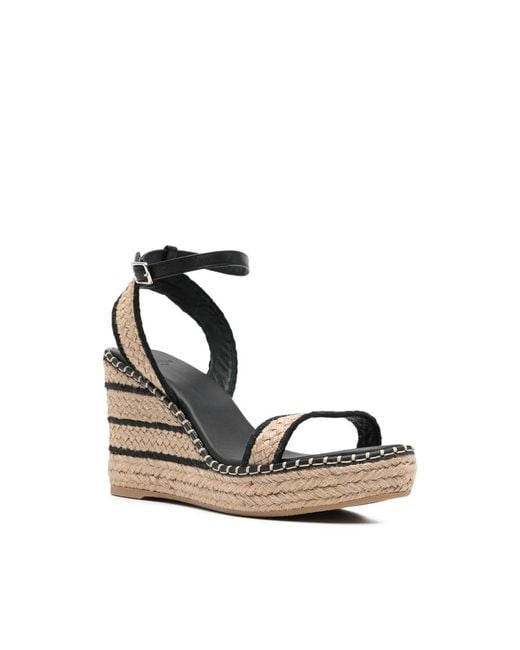 Castaner Metallic Ankle-Strap Wedge Espadrilles