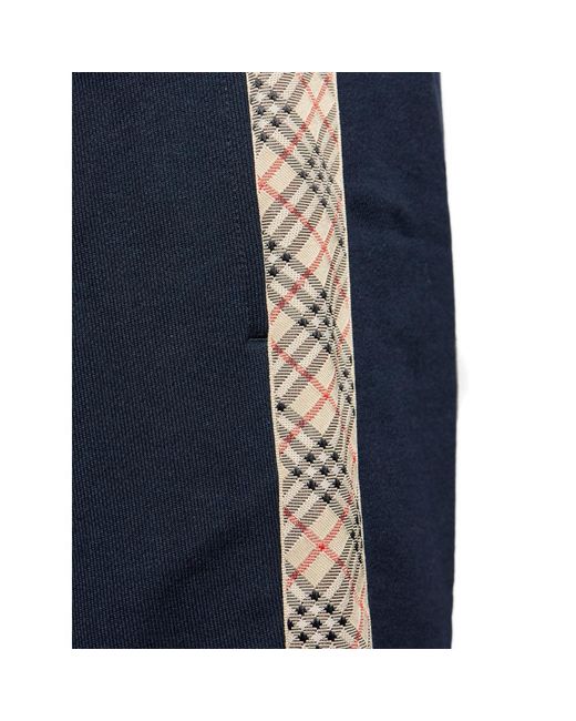 Burberry Blue Track Pants Cotton for men