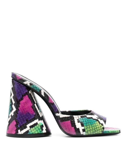 the attico devon patent leather mules