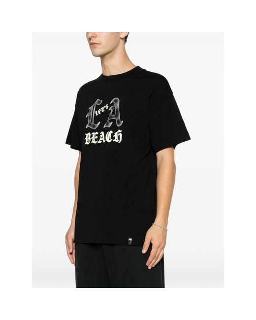 Palm Angels Black T-Shirts & Vests for men