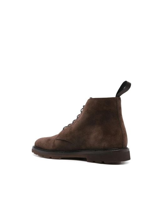 Henderson Brown Leather Ankle Boots for men