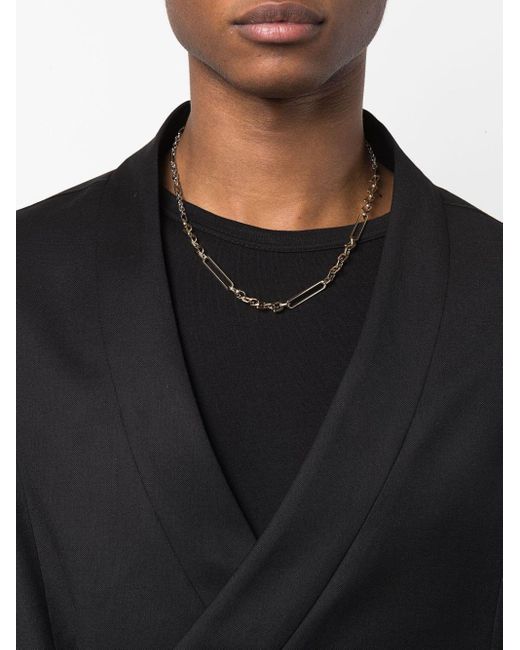 Givenchy White Mixed Link Chain Necklace for men