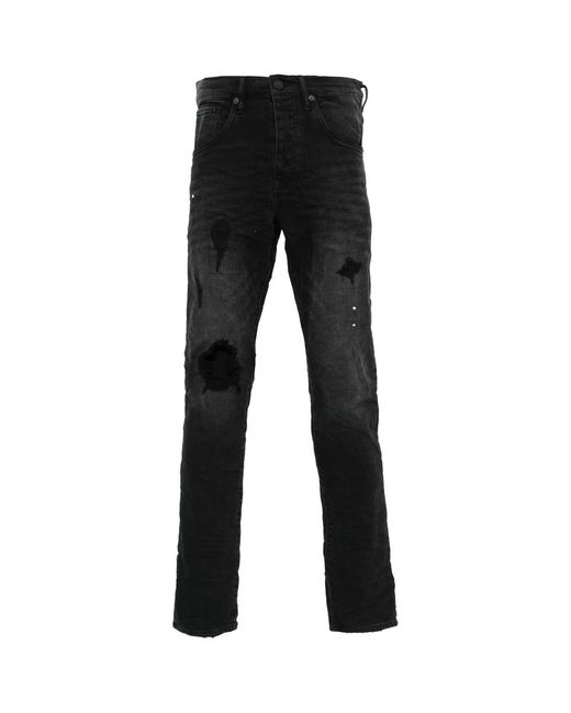 Purple Brand Black Mid-Rise Skinny Jeans for men