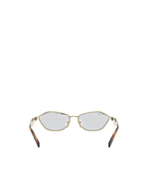 Prada Blue Geometric-Frame Sunglasses
