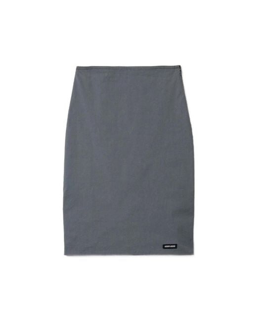 Miu Miu Gray Stretch Poplin Skirt