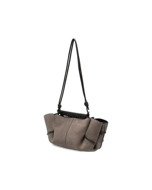 Hereu Gray Mini Arta Suede Tote Bag