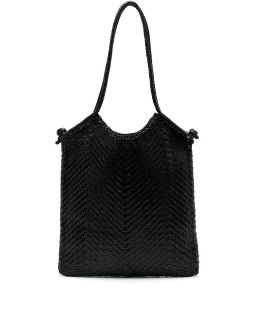 Dragon Diffusion Black Minga Leather Tote Bag