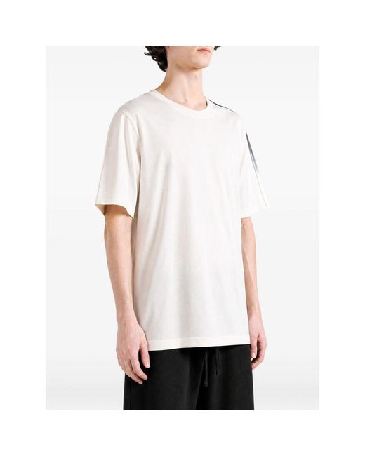 Y-3 White Stripe-Detail T-Shirt for men