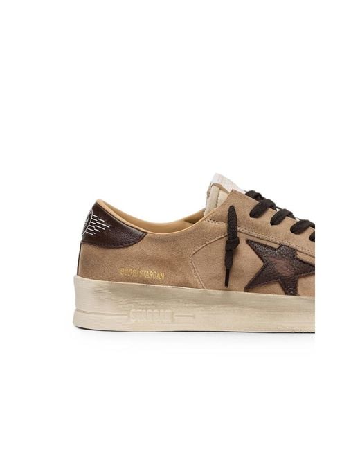 Golden Goose Deluxe Brand Brown Stardan Suede Toe Nylon Tongue Suede Upper Leather Star And Heels for men