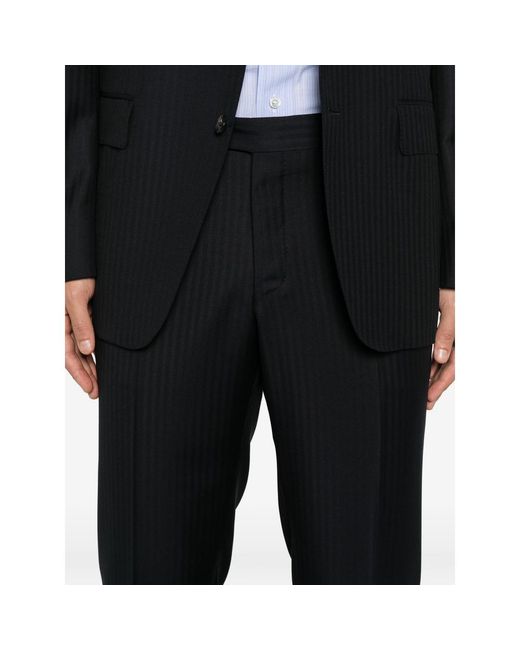 Canali Black Tailored Suit for men