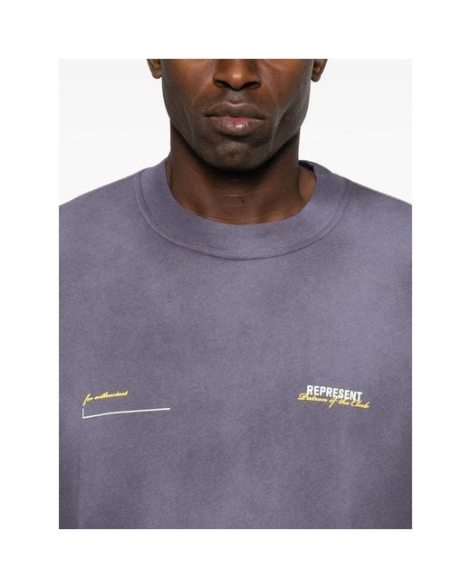 Represent Blue T-Shirts And Vests for men