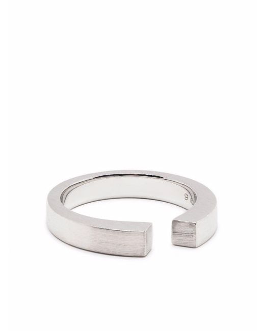 Tom Wood White Cut-Out Open Ring for men