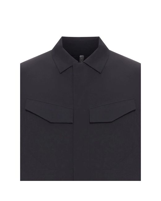 Veilance Blue Flap-Pocket Nylon Jacket for men