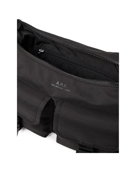 A.P.C. Black A. P.C. Buckle-Fastening Pocket Messenger Bag for men