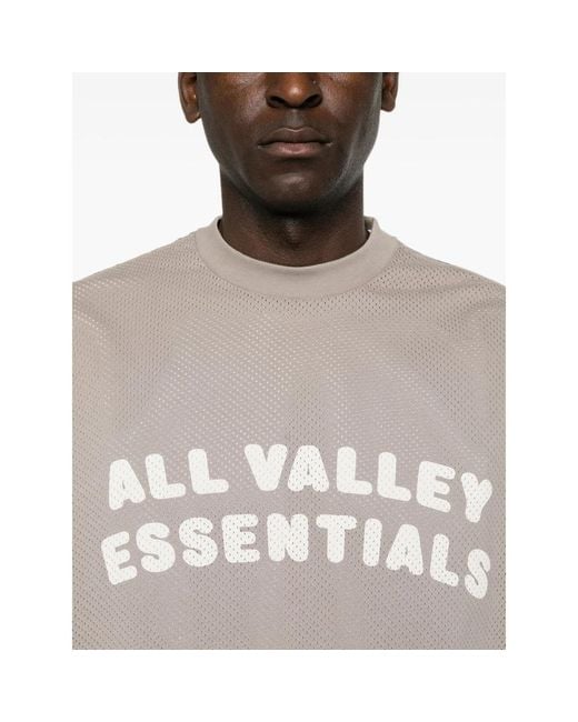 Fear Of God Natural Sport Mesh Merch Graphic-Print T-Shirt for men