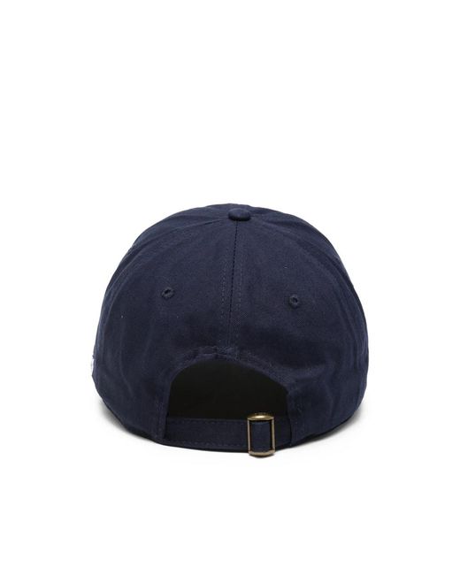 Sporty & Rich Blue Logo-Embroidered Baseball Cap