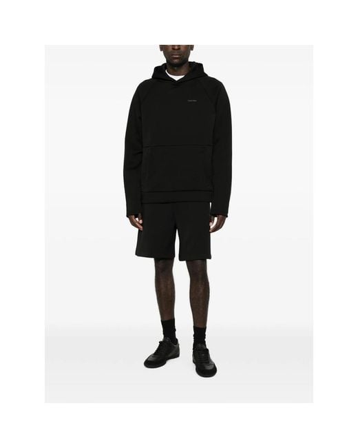 Calvin Klein Black Logo-Print Jersey Shorts for men