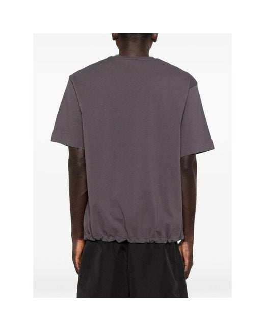 A Bathing Ape Gray Logo-Print Panelled T-Shirt for men