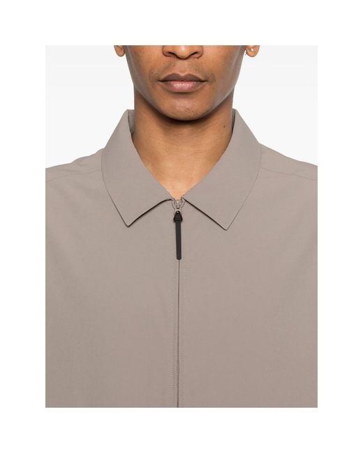 Hiking Patrol Gray Zip Short-Sleeve Shirt for men