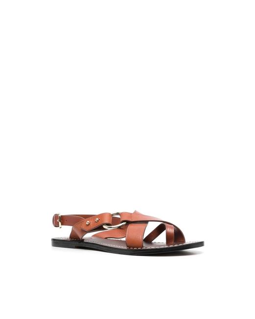 Soeur Brown Florence Flat Sandals