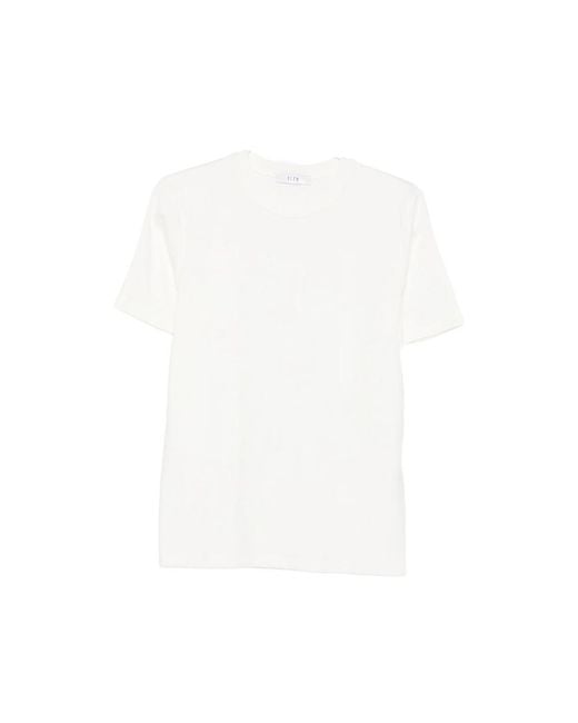 ELEH White Crew-Neck Short-Sleeve T-Shirt