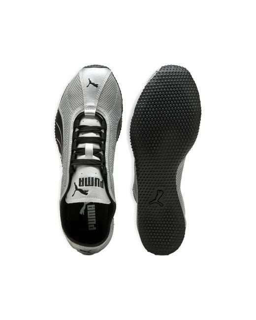 PUMA Gray H-Street Chrome Mesh-Panelled Sneakers for men