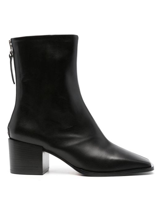 Aeyde Black Amina 60mm Leather Boots