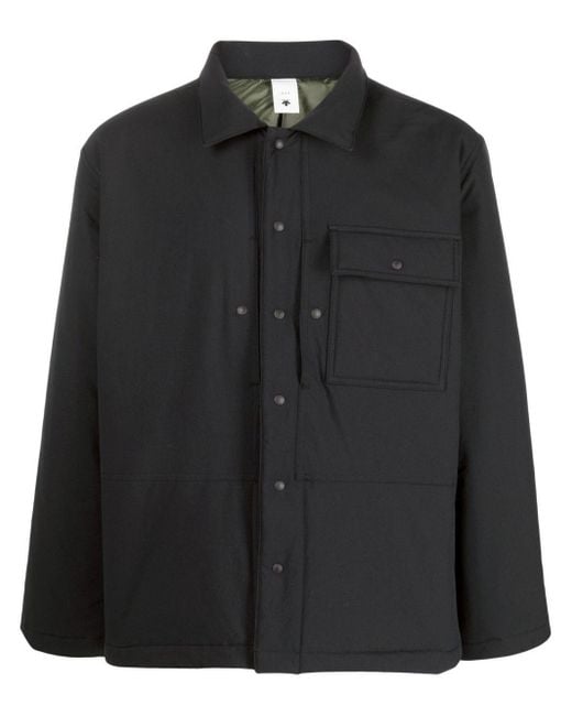 Descente Allterrain Black Press-stud Fastening Shirt Jacket for men