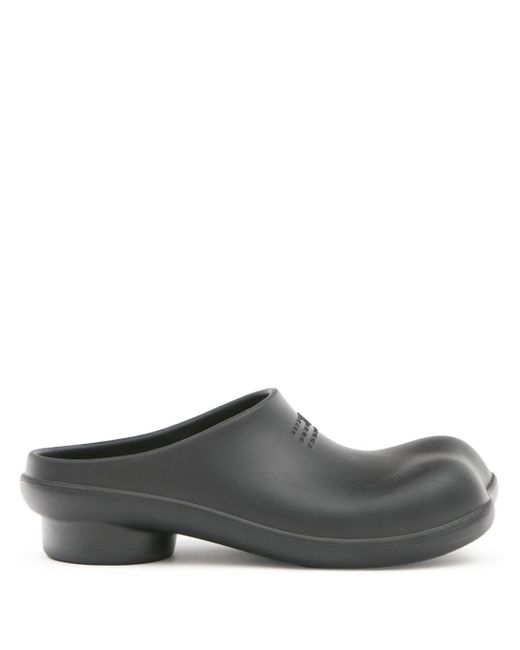 MM6 by Maison Martin Margiela Gray Anatomic Numbers-Motif Slippers
