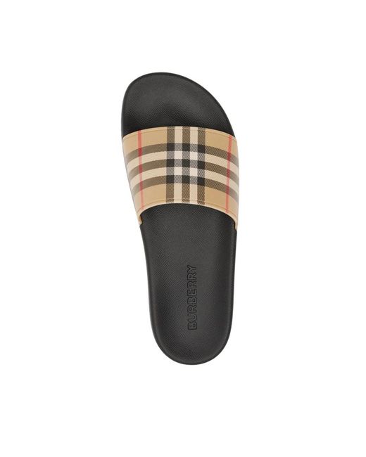 Burberry Brown Neutrals Flip-Flops & Slides