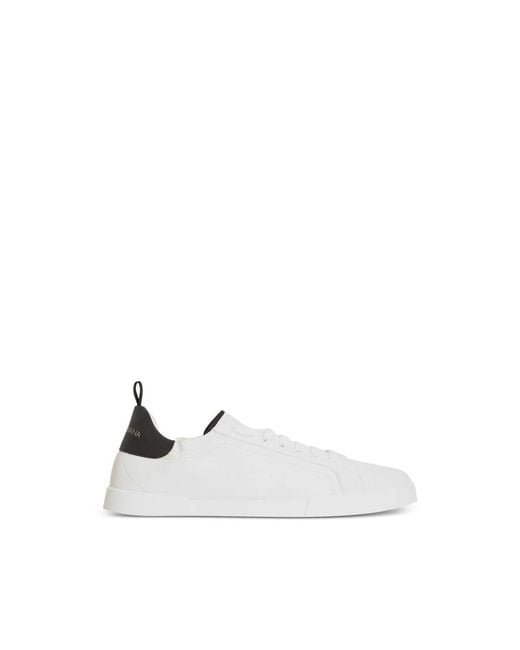 Dolce & Gabbana White Portofino Calfskin Sneakers for men