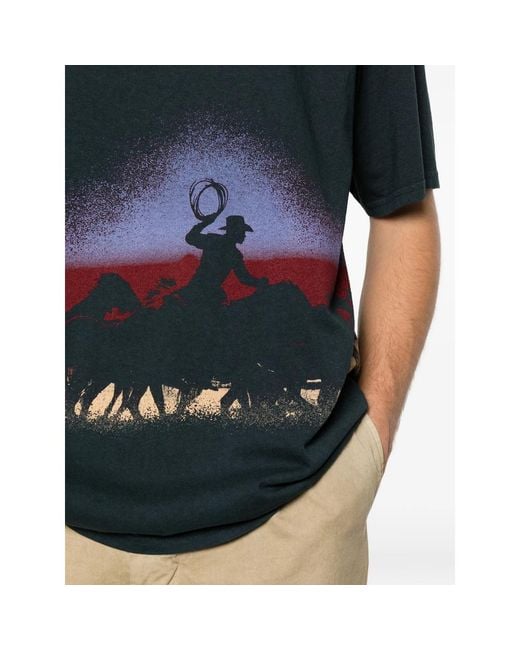 One Of These Days Blue Driftin' Back Graphic-Print T-Shirt for men