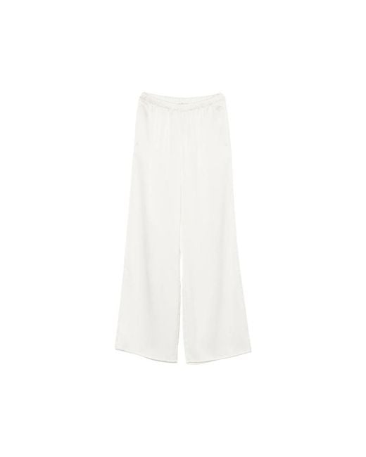 Calvin Klein White Trousers Polyester-Blend