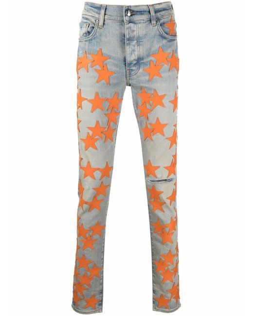Amiri Denim Starpatch Skinny Jeans in Blue for Men Lyst