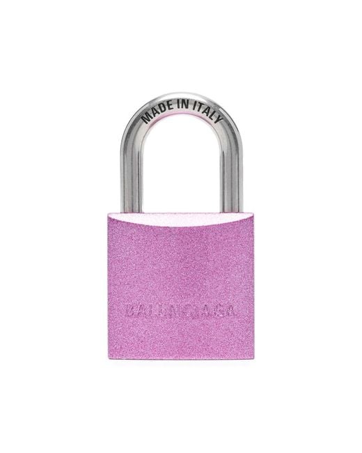 Balenciaga Pink Logo Charm Keyring