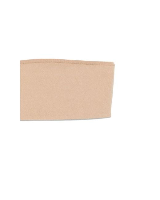 Max Mara Natural Fine-Ribbed Bandeau Top