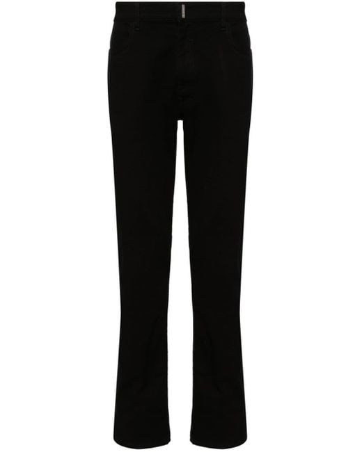 Givenchy Black Logo-Plaque Slim-Cut Jeans for men