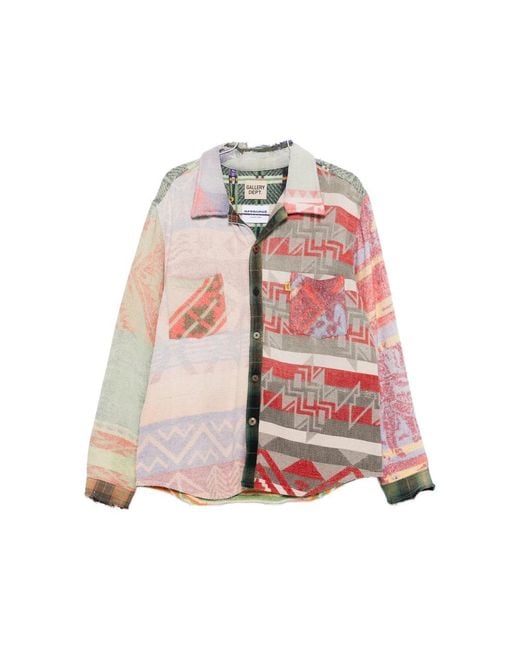 GALLERY DEPT. Red Patchwork Shirt for men