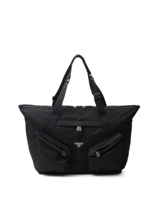 Prada Black Re-nylon Travel Bag - Unisex - Nylon/leather