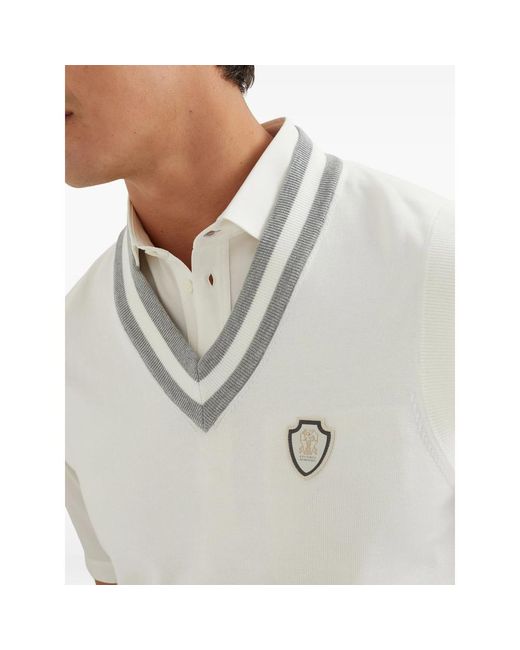 Brunello Cucinelli White T-Shirts & Vests for men