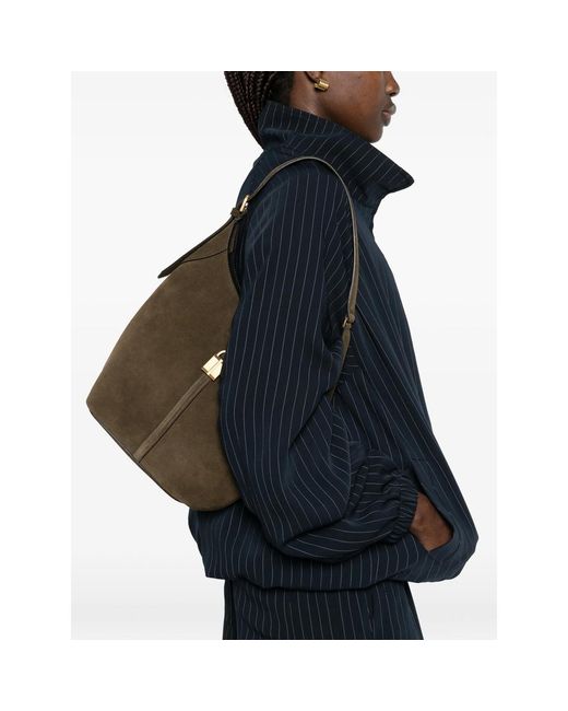 DeMellier London Brown Siena Suede Shoulder Bag