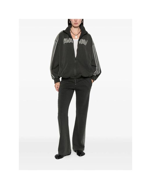 Adidas X Avavav Gray Stripe-Detail Track Pants