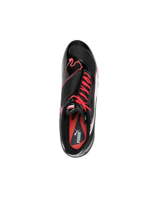 PUMA Black V-S1 Striped Lace-Up Sneakers for men