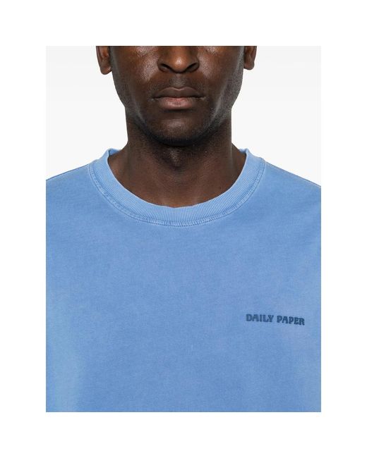 Daily Paper Blue Logo Detail T-Shirt for men