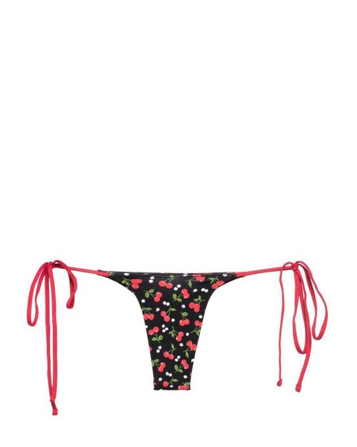 Frankie's Bikinis Red Divine Side-Tie Bikini Bottoms
